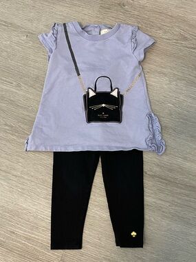 Kate Spade Baby Girls Cat Purse Embellished Outfit Sz 24M